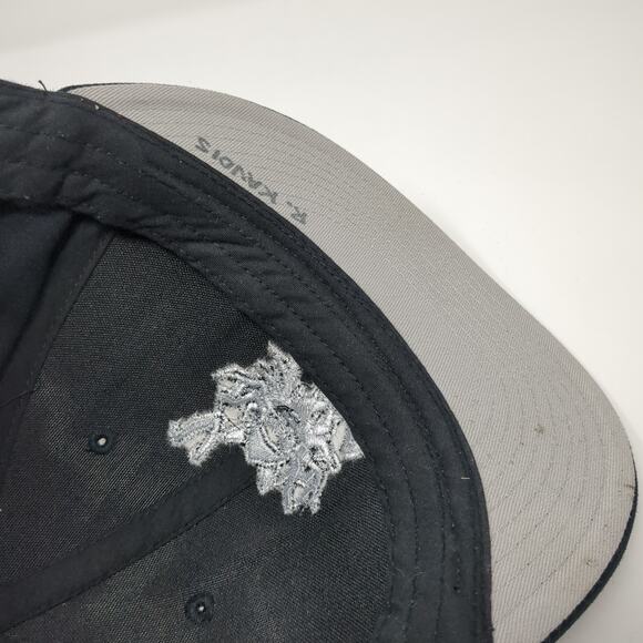 Champro Snapback Hat Black XL Adjustable Embroidered Logo Vent Holes - Picture 8 of 9